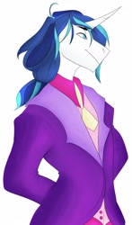 Size: 2568x4356 | Tagged: safe, artist:pxnxmbra, artist:sarah-loves-christmas, imported from derpibooru, shining armor, anthro, clothes, commission, commissioner:alkonium, male, solo, suit