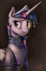 Size: 792x1224 | Tagged: safe, artist:silfoe, imported from derpibooru, twilight sparkle, alicorn, pony, armor, female, solo, twilight sparkle (alicorn)