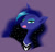 Size: 326x315 | Tagged: safe, artist:pixel-penguin-da, imported from derpibooru, princess luna, bust, colored, female, paint tool sai, simple background, solo