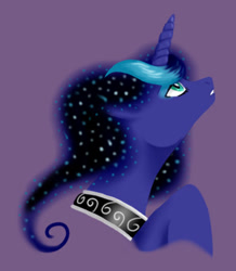 Size: 362x416 | Tagged: safe, artist:pixel-penguin-da, imported from derpibooru, princess luna, colored, colored sketch, female, paint tool sai, purple background, simple background, solo