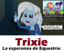 Size: 1278x1050 | Tagged: safe, artist:themexicanpunisher, imported from derpibooru, sci-twi, sunset shimmer, trixie, twilight sparkle, equestria girls, friendship games, andres manuel lopez obrador, mexico, politics