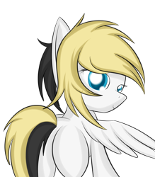 Size: 1404x1600 | Tagged: safe, artist:nevaylin, imported from derpibooru, oc, oc only, oc:whiteout, pegasus, pony, butt, colored pupils, female, looking at you, looking back, plot, solo