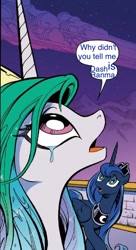 Size: 346x636 | Tagged: safe, edit, idw, imported from derpibooru, princess celestia, princess luna, ranma 1/2, text edit