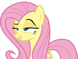 Size: 3993x3000 | Tagged: safe, artist:uponia, imported from derpibooru, fluttershy, dungeons and discords, .svg available, female, raised eyebrow, simple background, smiling, smirk, smug, solo, teasing, transparent background, vector