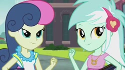 Size: 1280x720 | Tagged: safe, imported from derpibooru, bon bon, lyra heartstrings, equestria girls