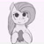 Size: 3000x3000 | Tagged: safe, artist:chapaevv, imported from derpibooru, fluttershy, cute, female, food, looking at you, monochrome, solo, strawberry