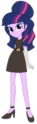 Size: 372x1245 | Tagged: safe, artist:tsundra, imported from derpibooru, twilight sparkle, equestria girls, alternate clothes, alternate costumes, alternate hairstyle, female, hair bun, simple background, solo, transparent background