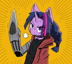 Size: 1057x936 | Tagged: safe, artist:ikarooz, imported from derpibooru, twilight sparkle, pony, edward elric, female, fullmetal alchemist, parody, solo