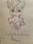 Size: 960x1280 | Tagged: safe, artist:punk-pegasus, imported from derpibooru, oc, oc only, oc:menzing, pony, semi-anthro, bare chest, clothes, food, monochrome, pocky, sketch, socks, solo, striped socks, topless, traditional art