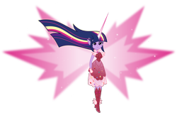 Size: 8628x5491 | Tagged: safe, artist:orin331, imported from derpibooru, twilight sparkle, equestria girls, absurd resolution, alternate universe, clothes, daydream shimmer, daydream sparkle, daydream-ified, dream sparkle, dress, elf ears, female, flash puppet, solo, twilight sparkle (alicorn)