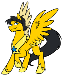 Size: 649x780 | Tagged: safe, artist:egophiliac, imported from derpibooru, oc, oc only, oc:steelshine, pegasus, pony, armor, royal guard, royal guard armor, scar, spread wings, wings