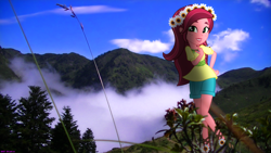 Size: 3840x2160 | Tagged: safe, artist:bastbrushie, artist:imperfectxiii, imported from derpibooru, gloriosa daisy, equestria girls, legend of everfree, clothes, equestria girls in real life, magical geodes, shorts