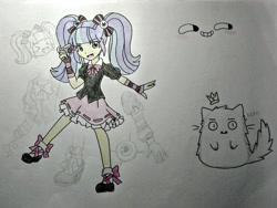 Size: 1737x1303 | Tagged: safe, artist:fantasygerard2000, imported from derpibooru, pixel pizazz, cat, equestria girls, anime