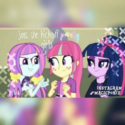 Size: 480x480 | Tagged: safe, artist:gouhlsrule, imported from derpibooru, sci-twi, sour sweet, sunny flare, twilight sparkle, equestria girls, alternate universe, ponytail