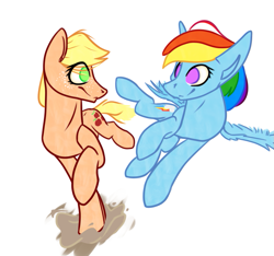 Size: 855x800 | Tagged: safe, artist:catanddogsoup, imported from derpibooru, applejack, rainbow dash