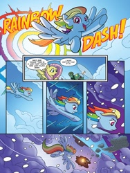 Size: 720x960 | Tagged: safe, artist:tonyfleecs, idw, imported from derpibooru, fluttershy, rainbow dash, tank, pegasus, pony, spoiler:comic, spoiler:comicff31, female, mare, preview, sonic rainboom