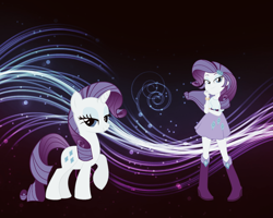 Size: 1280x1024 | Tagged: safe, artist:asterphoenix90, artist:clockworksprocket, artist:xebck, imported from derpibooru, rarity, human, pony, unicorn, equestria girls, effects, vector, wallpaper