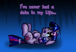 Size: 1280x879 | Tagged: safe, artist:darkone10, imported from derpibooru, twilight sparkle, alicorn, pony, crying, feels, female, floppy ears, forever a virgin, forever alone, legs in air, lonely, meme, on back, open mouth, princess of friendzone, sad, solo, tfw no bf, twilight sparkle (alicorn)