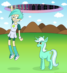 Size: 662x712 | Tagged: safe, artist:hellarmy, imported from derpibooru, lyra heartstrings, tennis match, equestria girls, friendship games, background human, bad end, dimensional cracks, ms paint, portal, that pony sure does love humans, this will not end well