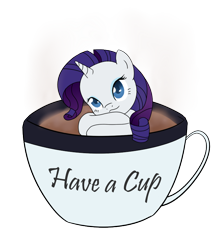 Size: 700x800 | Tagged: safe, artist:nerow94, imported from derpibooru, rarity, pony, chocolate, cup, cup of pony, cute, female, food, hot chocolate, micro, raribetes, rarity is a marshmallow, solo