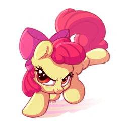 Size: 1200x1200 | Tagged: safe, artist:bobdude0, imported from derpibooru, apple bloom, cute, female, looking at you, simple background, solo, white background