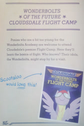 Size: 1440x2148 | Tagged: safe, imported from derpibooru, rainbow dash, scootaloo, the wonderbolts academy handbook, arrow, implied rainbow dash, implied scootaloo, no pony, text, wonderbolts