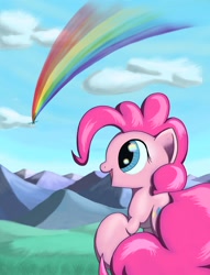 Size: 1300x1700 | Tagged: safe, artist:grennadder, imported from derpibooru, pinkie pie, rainbow dash, pony, rainbow trail