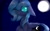 Size: 1280x800 | Tagged: safe, artist:crystalsketch342, imported from derpibooru, princess luna, female, floppy ears, heart eyes, moon, night, one eye closed, s1 luna, smiling, solo, stars, wingding eyes, wink