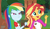 Size: 1044x614 | Tagged: safe, imported from derpibooru, screencap, rainbow dash, sunset shimmer, equestria girls, legend of everfree, faic, female, not bad, rainbow dash is best facemaker