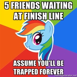 Size: 400x400 | Tagged: safe, imported from derpibooru, rainbow dash, may the best pet win, advice meme, exploitable meme, meme