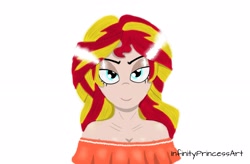 Size: 2437x1600 | Tagged: safe, artist:infinityprincessart, imported from derpibooru, sunset shimmer, human, female, humanized, solo