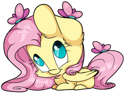 Size: 7164x5359 | Tagged: safe, artist:cutepencilcase, imported from derpibooru, fluttershy, butterfly, absurd resolution, cute, female, shyabetes, simple background, solo, transparent background