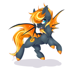 Size: 1024x1024 | Tagged: safe, artist:pvrii, artist:silent-shadow-wolf, imported from derpibooru, oc, oc only, oc:jack-o-lantern, bat pony, pony, male, simple background, solo, stallion, transparent background