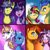 Size: 1400x1400 | Tagged: safe, artist:not-ordinary-pony, imported from derpibooru, comet tail, flash sentry, prince blueblood, starlight glimmer, sunburst, sunset shimmer, trixie, twilight sparkle, alicorn, pony, unicorn, bluetrix, cometlight, counterparts, female, flashimmer, magical quartet, male, shipping, starburst, straight, twilight sparkle (alicorn), twilight's counterparts