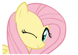 Size: 5595x3971 | Tagged: safe, artist:sniper6vs7rocket, imported from derpibooru, fluttershy, absurd resolution, female, one eye closed, simple background, smiling, solo, transparent background, vector, wink