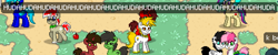 Size: 1575x315 | Tagged: safe, imported from derpibooru, screencap, pony, pony town, dio brando, jojo's bizarre adventure, muda, ponified, screenshots