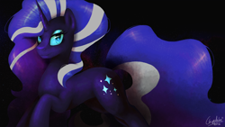 Size: 1422x800 | Tagged: safe, artist:chipflake, imported from derpibooru, nightmare rarity, female, simple background, solo