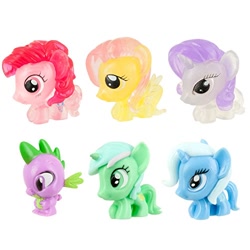 Size: 500x500 | Tagged: safe, imported from derpibooru, fluttershy, lyra heartstrings, pinkie pie, rarity, spike, trixie, pony, unicorn, fash'ems, female, mare, merchandise, wat