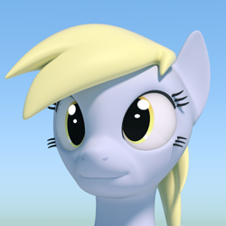 Size: 1050x1050 | Tagged: safe, artist:arctic-pony, imported from derpibooru, derpy hooves, pegasus, pony, 3d, blender, blender cycles, cgi, cycles, female, mare, solo, underp