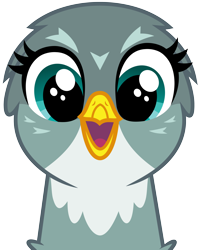 Size: 3996x5000 | Tagged: safe, artist:dashiesparkle, imported from derpibooru, gabby, griffon, the fault in our cutie marks, .ai available, bust, cute, female, gabbybetes, happy, simple background, solo, transparent background, vector