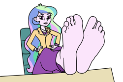 Size: 800x534 | Tagged: safe, artist:jaggerjack76, imported from derpibooru, princess celestia, equestria girls, barefoot, feet, female, foot fetish, foot focus, principal celestia, soles, solo