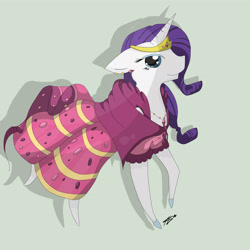 Size: 3600x3600 | Tagged: safe, artist:acestonechild, artist:ginace, imported from derpibooru, rarity, clothes, dress, female, gala dress, pointy ponies, solo