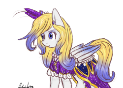 Size: 3500x2500 | Tagged: safe, artist:lovelyheartmlp, imported from derpibooru, oc, oc only, pegasus, pony, clothes, dress, gala dress, solo