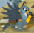Size: 543x526 | Tagged: safe, imported from derpibooru, screencap, gabby, griffon, the fault in our cutie marks, animated, cute, excited, eye shimmer, female, gabbybetes, gif, happy, mailbag