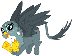 Size: 3800x3000 | Tagged: safe, artist:cheezedoodle96, imported from derpibooru, gabby, griffon, the fault in our cutie marks, .svg available, cute, female, flying, gabbybetes, happy, looking at you, missing accessory, open mouth, simple background, smiling, solo, svg, transparent background, vector