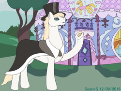 Size: 1024x768 | Tagged: safe, artist:soanos, imported from derpibooru, oc, oc only, carousel boutique, clothes, hat, solo, top hat, watch