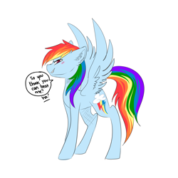 Size: 2000x2000 | Tagged: safe, artist:kurochhi, imported from derpibooru, rainbow dash, pegasus, pony, female, looking at you, mare, simple background, smiling, solo, white background