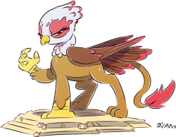 Size: 1280x993 | Tagged: safe, artist:dilarus, deleted from derpibooru, imported from derpibooru, oc, oc only, griffon, solo