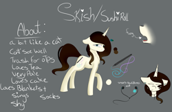 Size: 3905x2537 | Tagged: safe, artist:harmonyskish, imported from derpibooru, oc, oc only, oc:skish, fangs, ponysona, reference sheet