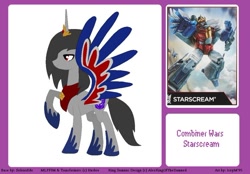 Size: 680x473 | Tagged: safe, artist:iceym-95, imported from derpibooru, combiner wars, exploitable meme, meme, ponified, starscream, transformers, transformers combiner wars